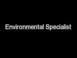 Environmental Specialist