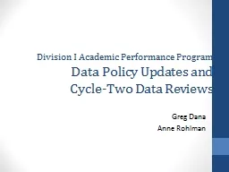 Division I Academic Performance Program