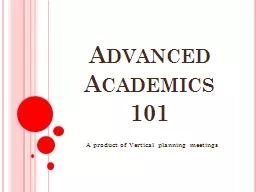 Advanced Academics 101