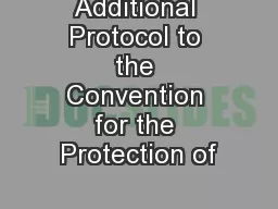 Additional Protocol to the Convention for the Protection of