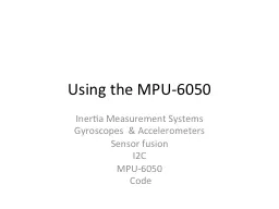 Using the MPU-6050
