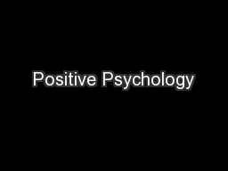 Positive Psychology
