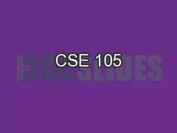 CSE 105