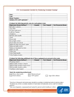 CDC Environmental Checklist for Monitoring Terminal Cleaning  Date Unit Room Number Initials