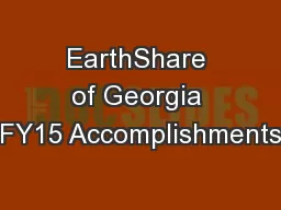EarthShare of Georgia FY15 Accomplishments
