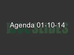 Agenda 01-10-14