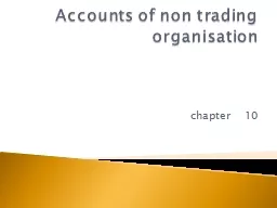 Accounts of non trading