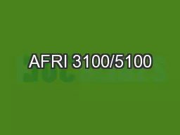 AFRI 3100/5100