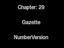 Cap 29 - Trustee Ordinance Chapter: 29 Gazette NumberVersion Date
...