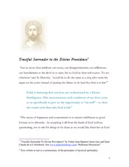 Trustful Surrender to the Divine Providence1   