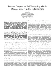 TowardsCooperativeSelf-ProtectingMobileDevicesusingTrustfulRelationshi