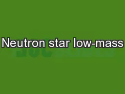 Neutron star low-mass
