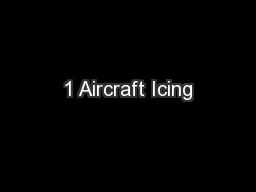 1 Aircraft Icing