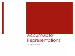 Accumulator Representations