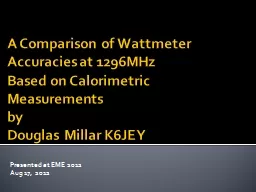 A Comparison of Wattmeter Accuracies at 1296MHz