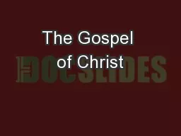 The Gospel of Christ