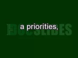 a priorities,
