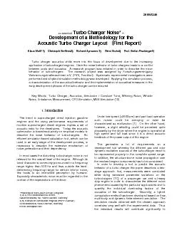 43-20085246Turbo Charger Noise* -  Development of a Methodology for th