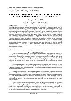 International Journal of Humanities and Social Science Invention
...