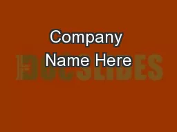 Company Name Here
