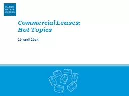 Commercial Leases: