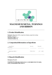 MAGNESIUM METAL, TURNINGS AND RIBBON