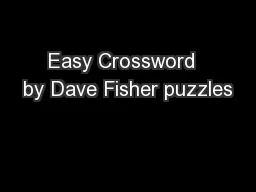 Easy Crossword  by Dave Fisher puzzles