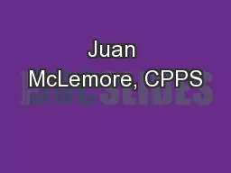 Juan McLemore, CPPS
