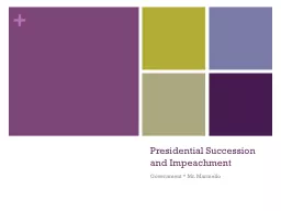 Presidential Succession and Impeachment