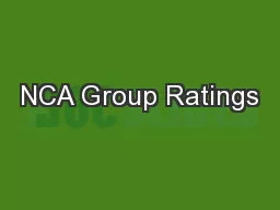 NCA Group Ratings