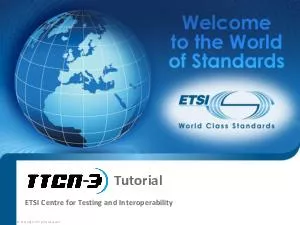 ETSI Centre for Testing and Interoperability