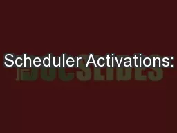 Scheduler Activations: