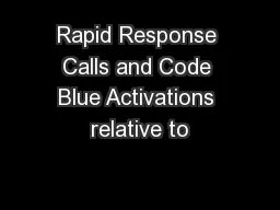 Rapid Response Calls and Code Blue Activations relative to