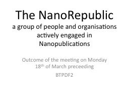 The NanoRepublic