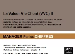 La Valeur Vie Client (VVC) II
