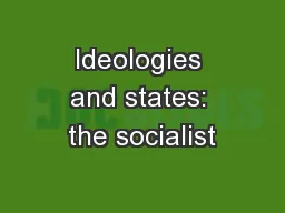 Ideologies and states: the socialist