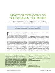 The interactions between typhoons and the ocean vary greatly depending