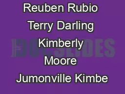 x x x x x x Reuben Rubio Terry Darling Kimberly Moore Jumonville Kimbe