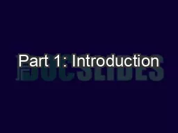 Part 1: Introduction