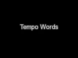 Tempo Words