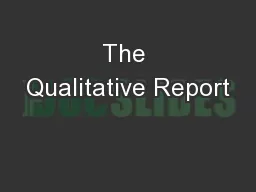 The Qualitative Report