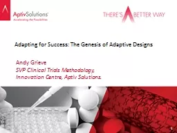Adapting for Success: The Genesis of Adaptive Designs