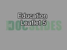Education Leaflet 5