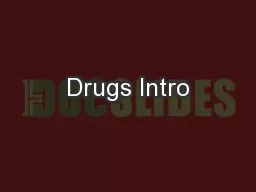 Drugs Intro
