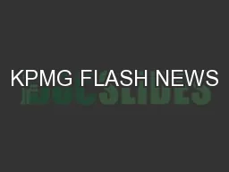 KPMG FLASH NEWS