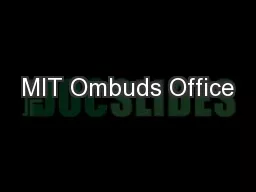 MIT Ombuds Office