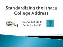 Standardizing the Ithaca College Address