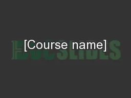 [Course name]