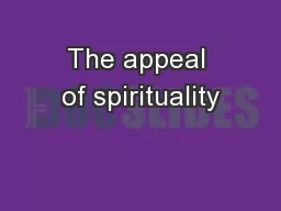 The appeal of spirituality