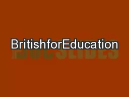 BritishforEducation